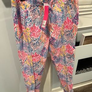 Lilly Pulitzer Taron printed linen pant splash dance